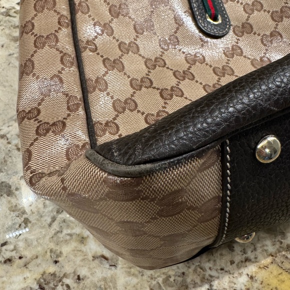 GUCCI GG monogrammed crystal shoulder tote bag - Picture 5 of 15